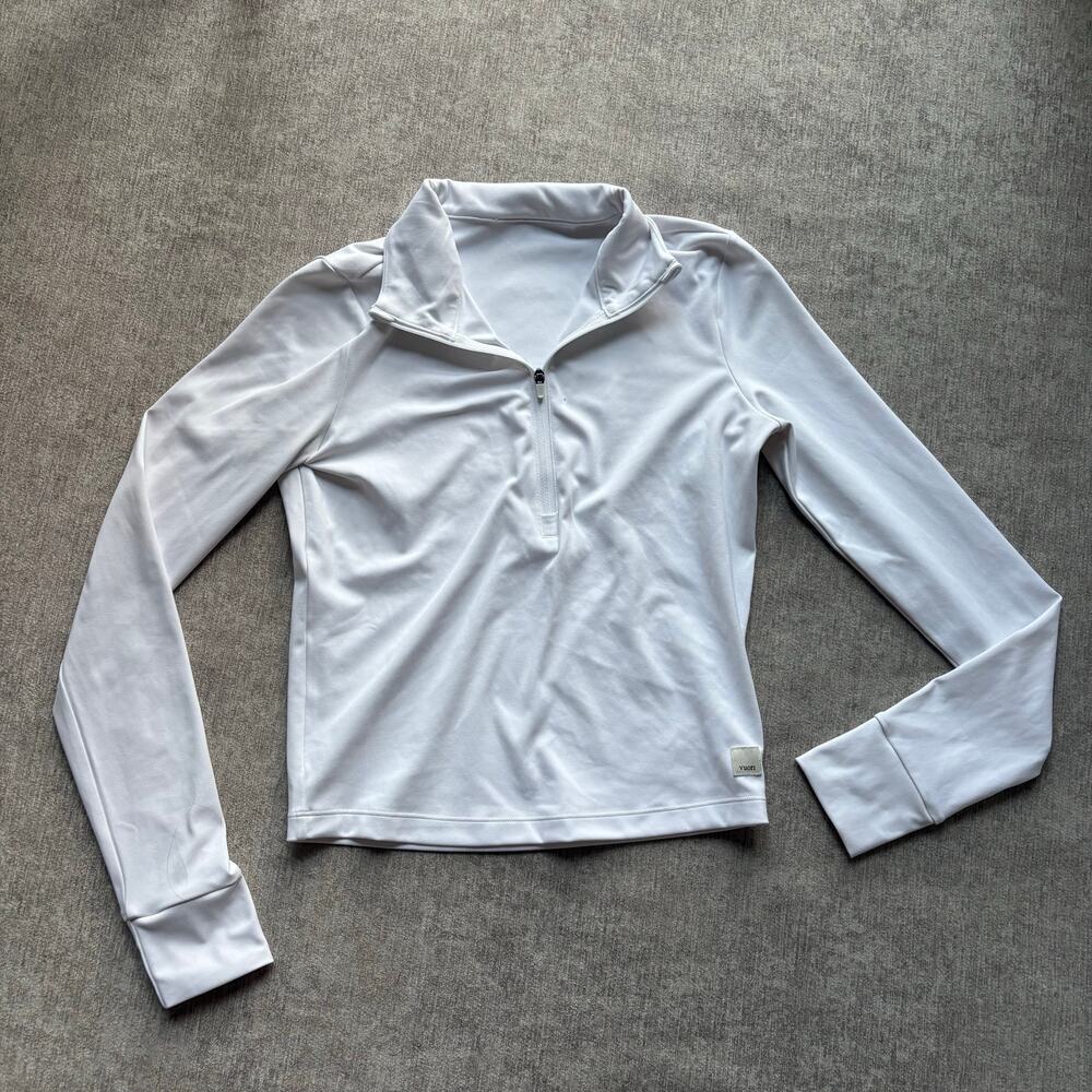 White Vuori Studio Quarter Zip Top